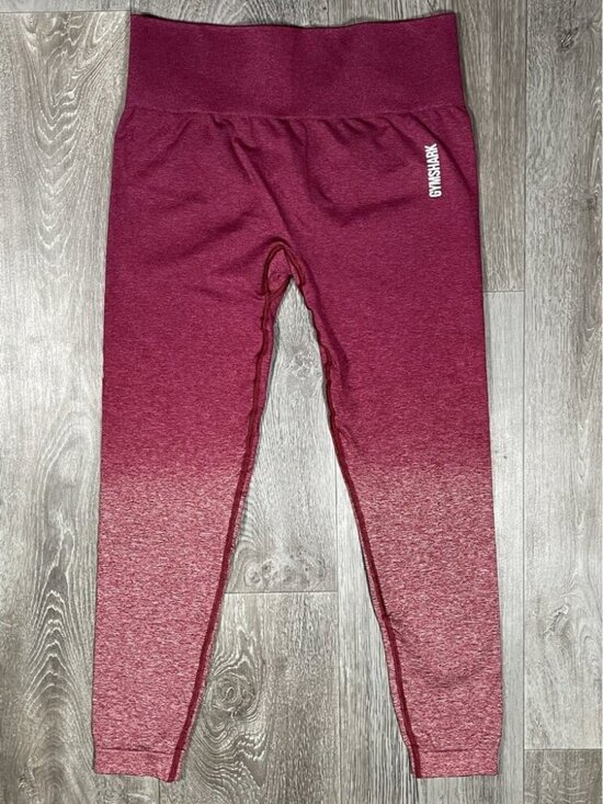 Gymshark Pants - Gymshark Red Adapt Ombre Dip Dye Seamless Leggings - Women Size Large